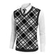 thumbnail image 5 of Camiseta sin mangas con cuello en V para hombre, estilo informal, con estampado vintage, permeable al trabajo y cuello en V., 5 of 5