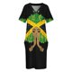 thumbnail image 3 of Vestido holgado con bolsillo para mujer vestido negro con bandera de jamaiquina Reina melanina Afro vintage para graduación, 3 of 6