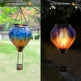 thumbnail image 5 of Tkrady Solar Hot Air Balloon - Waterproof Solar Lantern with Flickering Flame for Garden Yard Patio Farmhouse Decoration，Stained Glass Blue, 5 of 6