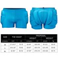 thumbnail image 4 of Pantalones Cortos Acolchados para Al Aire Libre Protección Cadera Snowboard (L) Azul, 4 of 4
