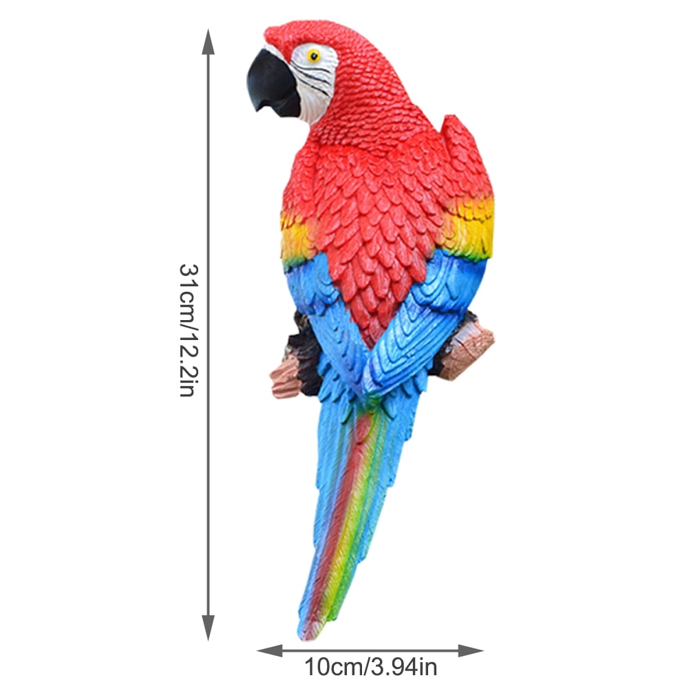 Hanging Parrot Statue Pendant Decor Like a Real Parrot Patio Lawn Wall