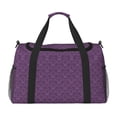 thumbnail image 1 of Disketp Retro Florals Purple Bolsa de Viaje Tipo Duffle, Bolso de Mano para Fin de Semana para Mujer, Bolsa de Gimnasio Ligera para Hombre, Esencial para Viajes, 1 of 7