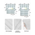 thumbnail image 5 of Aqua Plaid Swag Kitchen Curtains Sets for Windows 24 Inch Length, Spring Summer Farmhouse Buffalo Checkered Short Window Curtain Panels Swags Valances and Tiers 3 Piece Set for Cafe/Dining Room, 5 of 5