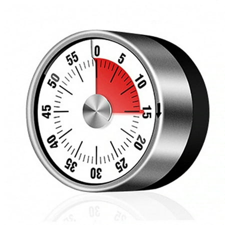

Magnetic Metal Mechanical Timer Multipurpose Mini Timer for Home Cooking Black