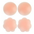 thumbnail image 3 of Wuffmeow Women Reusable Adhesive Nipple Covers Seamless Invisible Silicone Covers Waterproof Breast Petal Nipple Pads,02-Flower,M, 3 of 5