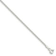 thumbnail image 3 of Sterling Silver 1.5mm Solid Rope Chain Bracelet Size 8, 3 of 6