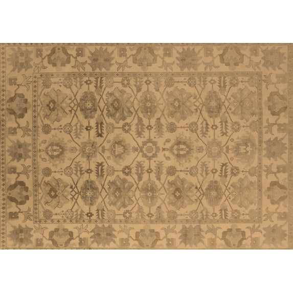 Ahgly Company Indoor Rectangle Oriental Brown Industrial Area Rugs, 6' x 9'