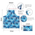 thumbnail image 7 of Blue Geometric Pattern Apron-Garden Aprons for Women with Pockets-Cotton Linen Waterproof Kitchen Cooking Gardening Aprons Adjustable for Kitchen,Cooking,BBQ and Salon 33x27 Inch, 7 of 7