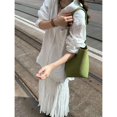 thumbnail image 5 of Bolso de hombro de cuero genuino mate para mujer, bolso de cubo verde aguacate, bolso de mano grande para viaje, nuevo, 2024, 5 of 5