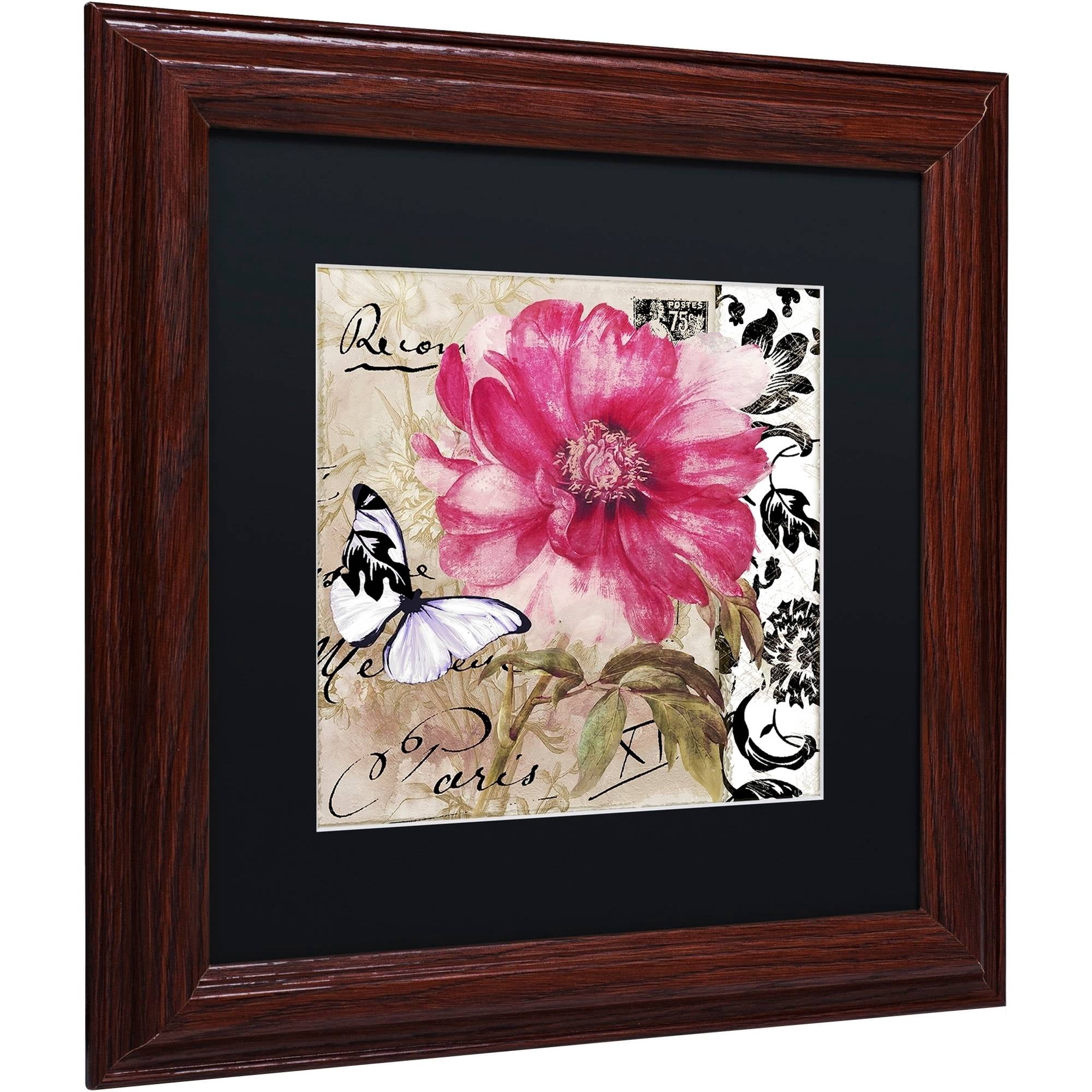 Trademark Fine Art "Le Pink" Canvas Art by Color Bakery Black Matte, Wood Frame