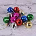 thumbnail image 7 of Yoone 12Pcs 3cm Christmas Tree Color Ball Shatterproof Multi-styles Electroplating Bright Color High Gloss Festival Prop Mini Xmas Party Decor Hanging Mirror Pumpkin Ball Pendant Party Supplies, 7 of 7