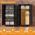 thumbnail image 6 of SUNCROWN 73" Storage Cabinet with Wheels,BlackMetal Rolling Garage Cabinet with Locking Doors and 4 Adjustable Shelves for Home,Kitchen,Office,Warehouse(32" W x 16" D), 6 of 7