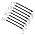 thumbnail image 1 of Unique Bargains 5' Plastic Retractable Spring Coil Strap Key Holder Stylus Cord, Black 8 Pack, 1 of 5