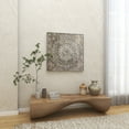 DecMode Silver Metal Scroll Wall Decor with Embossed Details