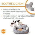 thumbnail image 5 of K&H Pet Products Mother’s Heartbeat Heated Puppy Bed Heated Bed + Bone Pillow Gray Small Breed Heartbeat 11 X 13 Inches, 5 of 11