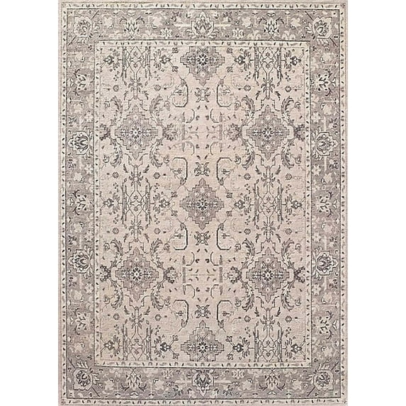 Ahgly Company Machine Washable Indoor Rectangle Industrial Modern Rose Dust Purple Area Rugs, 2' x 4'