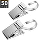 thumbnail image 1 of Clips de gancho para cortina de ventana resistentes y duraderos, accesorios para ventanas del hogar, gancho para cortinas de hierro sólido (50 Uds., plateado), 1 of 5
