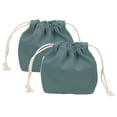 thumbnail image 1 of Uxcell 2 Pcs Bolsa de Maquillaje con Cordón, Bolsa Cosmética de Lona de 4.7" para Mujeres, Organizador de Artículos de Tocador para Viajes, Accesorios de Tocador, Gris Oscuro, 1 of 7