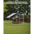 thumbnail image 4 of Acekid 3*4*2M Large Outdoor Dog Kennel, Big Outside Dog House, Heavy Duty Dog Run Enclosure Playpen Coop Fence with Waterproof and Anti-UV Cover Roof, 4 of 7