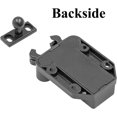 thumbnail image 2 of Paquete de 4 pestillos de empuje, dispositivo de autobloqueo de rebote, con cerradura de gabinete con función emergente automática, evita que la puerta se deslice, cerradura oculta, negro, 2 of 5