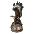 thumbnail image 5 of Patriotic Open Wings Bald Eagle On USA Star Spangled Banner Millitary Figurine, 5 of 10