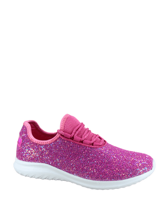 JEKO Women's Glitter Tennis Sneakers Neon Dressy Sparkly Sneakers
