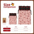 thumbnail image 3 of Wukai Ladybug And Flowers Print Christmas Burlap Bags,Drawstring Christmas Burlap Goody Gift Candy Bags Xmas Burlap Treat Bags for Candy Wrapper Xmas Party Favors-Black, 3 of 8