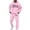 Pink, variant on ibiyuan 2 Piece Sweat Suits for Men Long Sleeve Pullover Hoodie and Pants Long Sleeve Hoodie and Pants Outfits Tracksuits Sportwear Set,White
