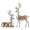 champagne, variant on Promotion! 1 Pair Of Resin Handicraft Ornaments, Standing And Prone Position, Inlaid With Precious Beads, Couple Deer Ornaments