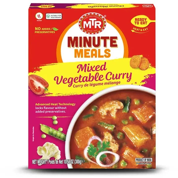 MTR Mixed Vegetable Curry (Ready-to-Eat) 10.5 oz box Pack of 3