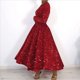 thumbnail image 5 of Vestido de Fiesta con Lentejuelas, Larga, Corte A, Acampanado, con Brillo y Brillo para Mujer, Talla Grande Rojo M, 5 of 8