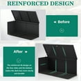thumbnail image 4 of 130 Gallon Resin Deck Box, Outdoor Lockable Storage Container for Patio Cushions, Garden Tools, Pool Supplies, Toys, Waterproof and UV Resistant, Reinforced Rib Design, Black, 4 of 10