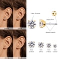 thumbnail image 3 of Limerencia 20G F136 Implant Grade Titanium Flat Back Stud Earrings for Women Men,&nbsp; Cartilage Helix F136 Piercing Jewelry for Sensitive Ears, with 3-6mm Cubic Zirconia, 3 of 7