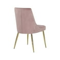 thumbnail image 5 of Meridian Furniture Karina Pink Velvet Dining Chair (Set of 2), 5 of 5