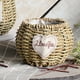 thumbnail image 5 of Fiudx Cesta de Flores, Diseño de Ratán Tejido Artesanal, Elegante Color Beige, Decoración Versátil para El Hogar o La Boda, Ideal para Regalos Del Día de La Madre y San Valentín, Tamaño 12 X 12 X 11, 5 of 6
