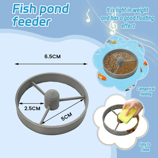 Anillo De Alimentación Flotante Para Peceras - Para Copos Y Pellets, Evita Que La Comida Se Esparza