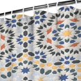 thumbnail image 4 of Extra Long Boho Shower Curtain 72x84 Inches - Vintage Floral & Tropical Leaves Pattern, Waterproof Bohemian Bathroom Decor with 12 Hooks, Tribal Rustic Style, 4 of 5