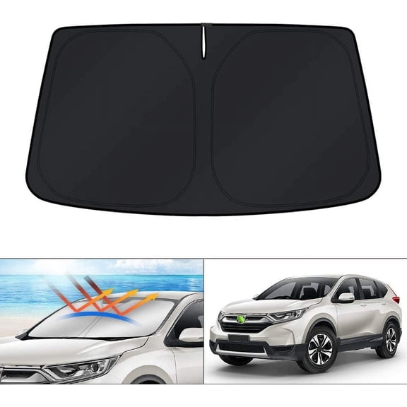 Canvcle Windshield Sun Shade for Honda CR-V 2017-2022 CRV Sunshade Window Sun Visor Protector Foldable Blocks UV Rays Keep Your Car Cooler