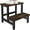 Black, variant on Wooden 2 Step Stool for Toddlers Kids and Adults, Heavy Duty Stepping Stools with 500 LB Load Capacity, Foot Step Stool for Bed, Living Room, Bathroom, Kitchen - Rustic Brown & Black
