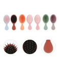 thumbnail image 3 of Raindrops Portable Mini Hair Brush with Smooth Teeth for Curly Hair Prevents Damage 6 Pieces Assorted Color, 3 of 7