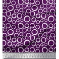 thumbnail image 1 of Soimoi Purple Cotton Poplin Fabric Circle & Oval Geometric Printed Craft Fabric by the Yard 42 Inch Wide, 1 of 3