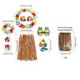 thumbnail image 4 of Jumpingount Hermosas guirnaldas, Hula, Kit de accesorios para disfraz, ropa inferior, vestido elegante, pajitas, faldas, decoración de fiesta de Accesorios de disfraces Azul Jumpingount AP011876-04, 4 of 6