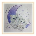 thumbnail image 3 of Taladro en forma de pintura de diamante bricolaje para niños gatos oso kit de arte de punto de cruz artesanal , C, 30x30cm Gato luna Baoblaze Kits de pintura de diamante 5D de bricolaje, 3 of 7