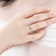 thumbnail image 3 of tredstone Women Ring Double Circle Rhinestone Ring Simple Style Girl Hand Jewelry Weight-losing Jewelry, Double-Color, Size 5, 3 of 7