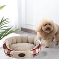 thumbnail image 3 of Cálido tejido para gatos, cama para perros, suministros para mascotas, cómodo, rojo Yuyangstore celosía gatos perros cama, 3 of 7