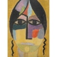 thumbnail image 2 of Alexej von Jawlensky 19x24 Black Ornate Framed Double Matted Museum Art Print Titled: Mystical Head; Raven Wing IV (Mystical Head; Raven's Wing Iv) (1918), 2 of 5