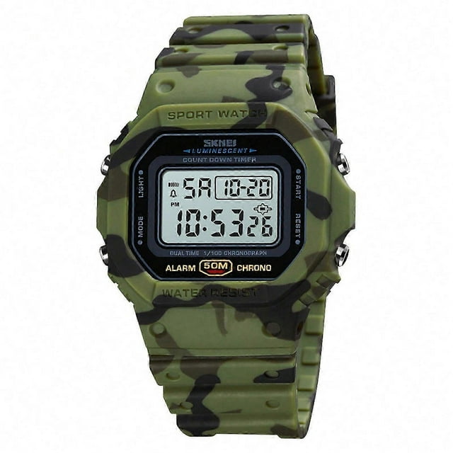 Men's Digital Sport Watch Classic Waterproof Sport Watch with Alarm Stopwatch Countdown LED Backlight Electronic Wrist Watch Beyamis