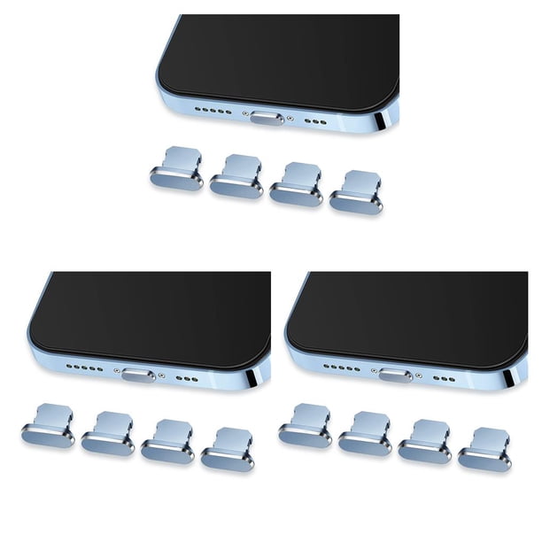 Inteprter 4Pcs Phone Charger Port Dustproof Plug Household Plane Caps Metal Moisture-proof Parts Holiday Stopper Accessories Company Type1