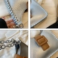 thumbnail image 5 of Casual PU Leather Shoulder Bag for Women Y2K Purse Totes Dumpling Top Handle Handbag Underarm Satchel with Chain, 5 of 7