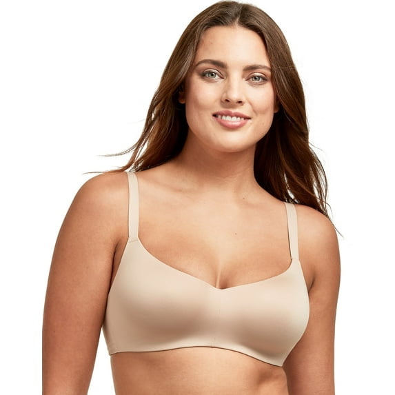 Hanes Women's No Show Comfort Flex Fit® Wirefree Bra Nude S
